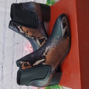 Donald J. Pliner Dyla Painted Snake Bootie NIB
